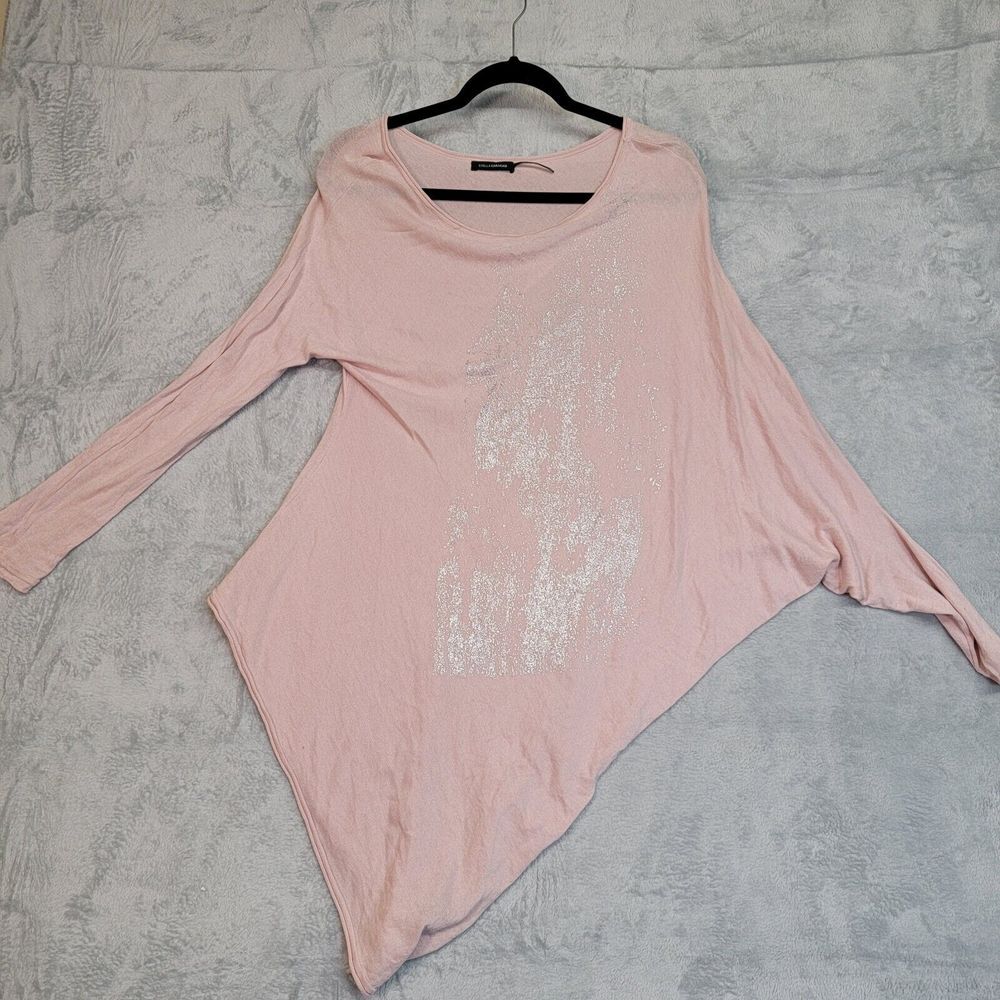 Stella Carakasi Light Pink & Silver Womens XS Blouse